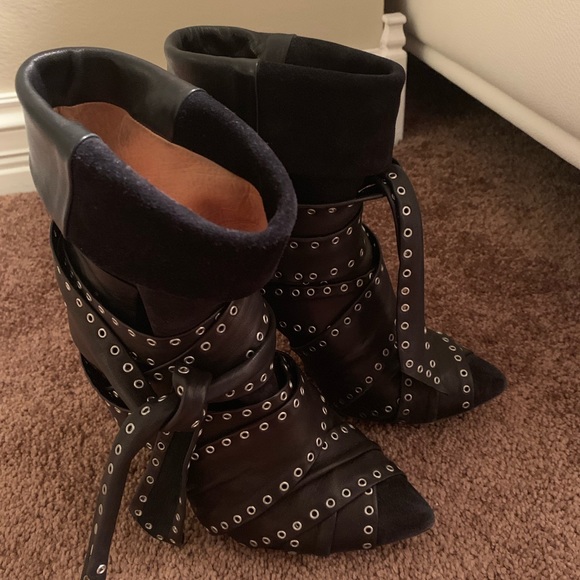 Isabel Marant leather and suede ankle boots - Picture 4 of 4